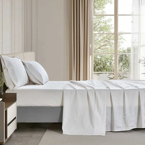 Grey OR Sand Criss Cross Sheet Set