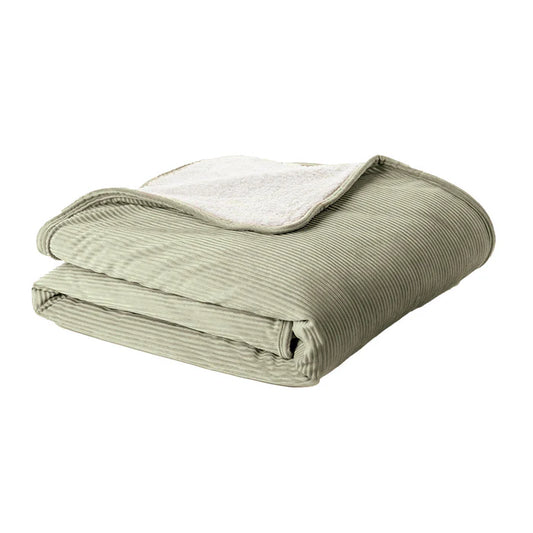 Corduroy sage green reversible throw , Decorative pillow ,Oblong Pillow
