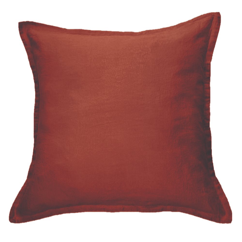 LINEN TERRACOTTA EUROPEAN SHAM