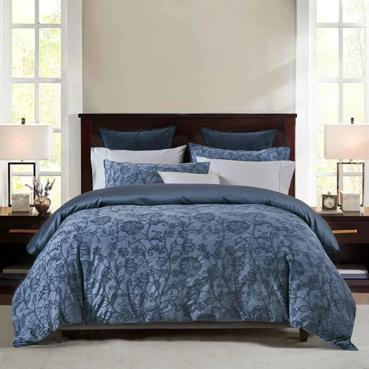Matrice Blue Duvet Cover Set