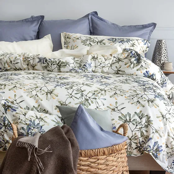 A bed with Paloma Duvet Cover Set