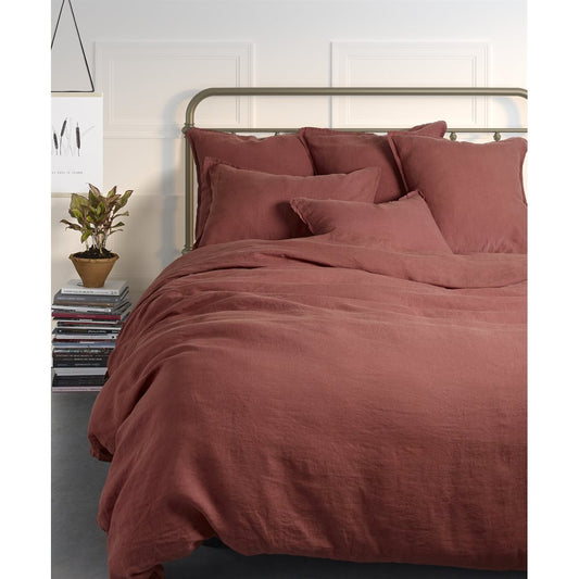 LINEN TERRACOTTA DUVET COVER