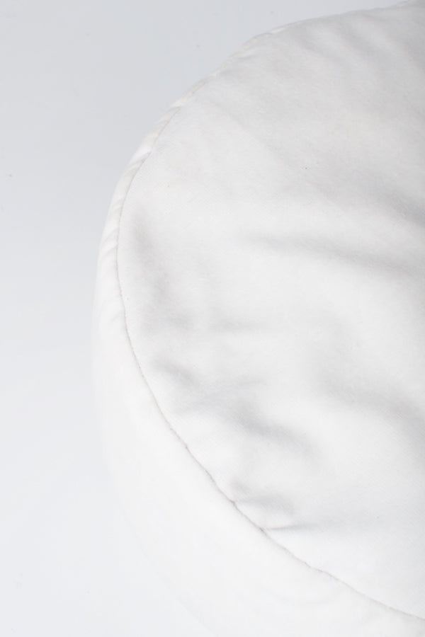 Handcrated Buckwheat Meditation Pillow (White)