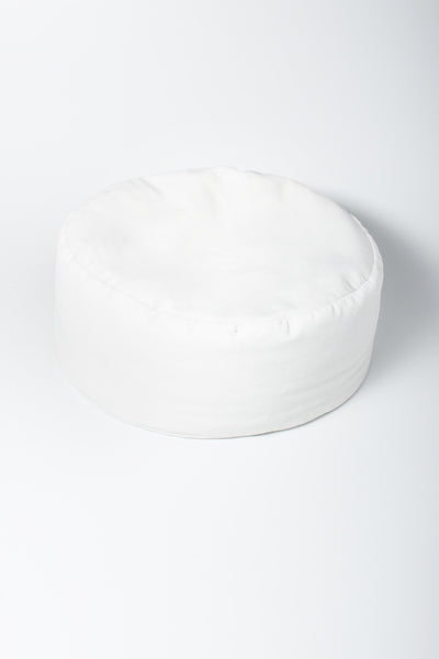 Handcrated Buckwheat Meditation Pillow (White)