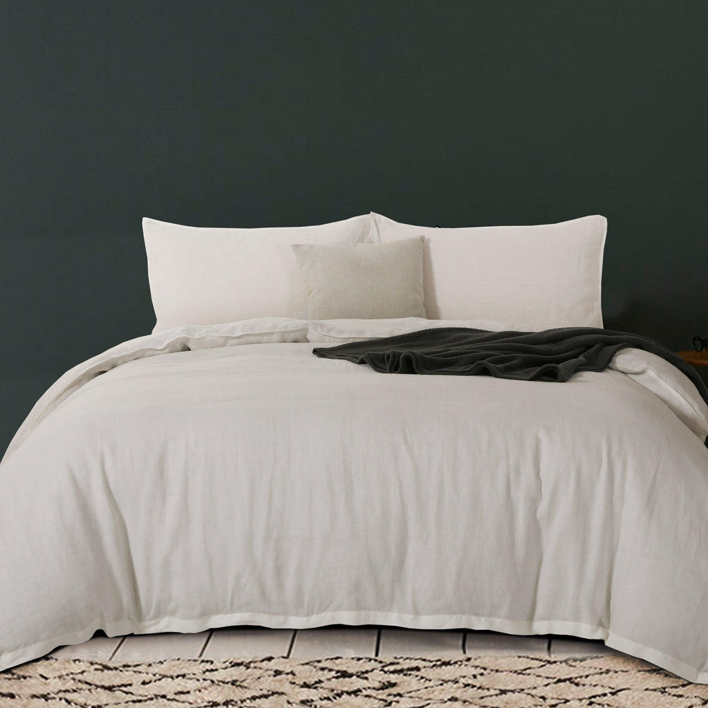 Ecru French Linen Sheet Set