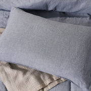Blue Heather French Linen Cover Set