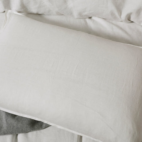 Star White Linen Sheet Set