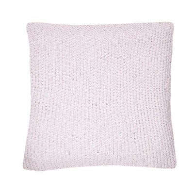 Bulky White Knitted Cushion