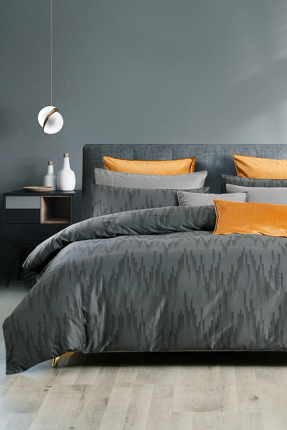 Darian Grey Duvet Cover Set