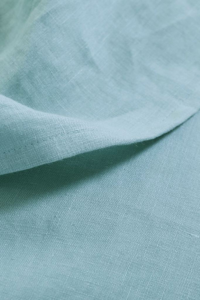 Soft Aqua Linen Cover Set