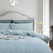 Soft Aqua Linen Cover Set