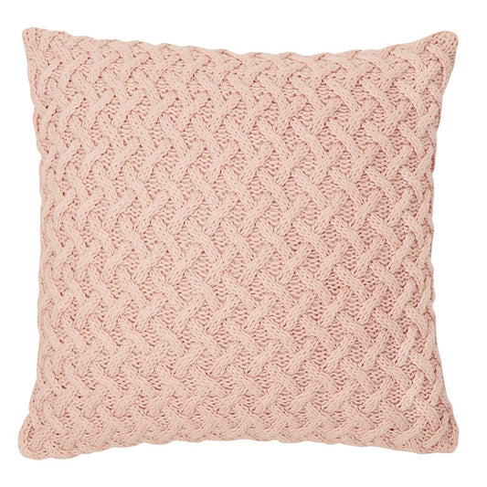 Beatrice Pink Knitted Cushion