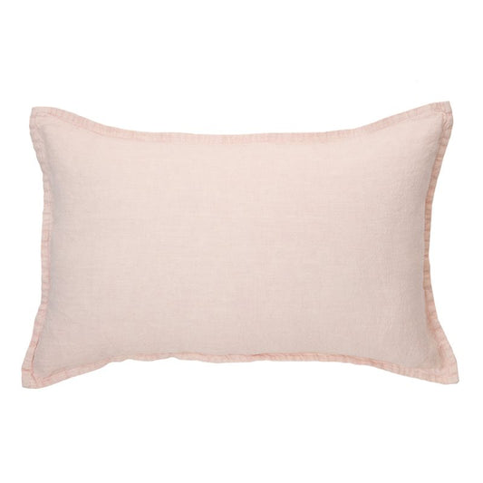 Linen Stone Wash Soft Pink Cushion
