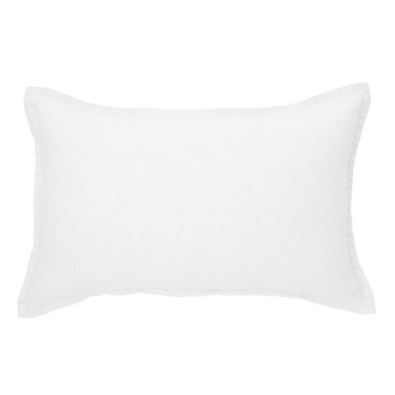 Linen Stone Wash White Cushion