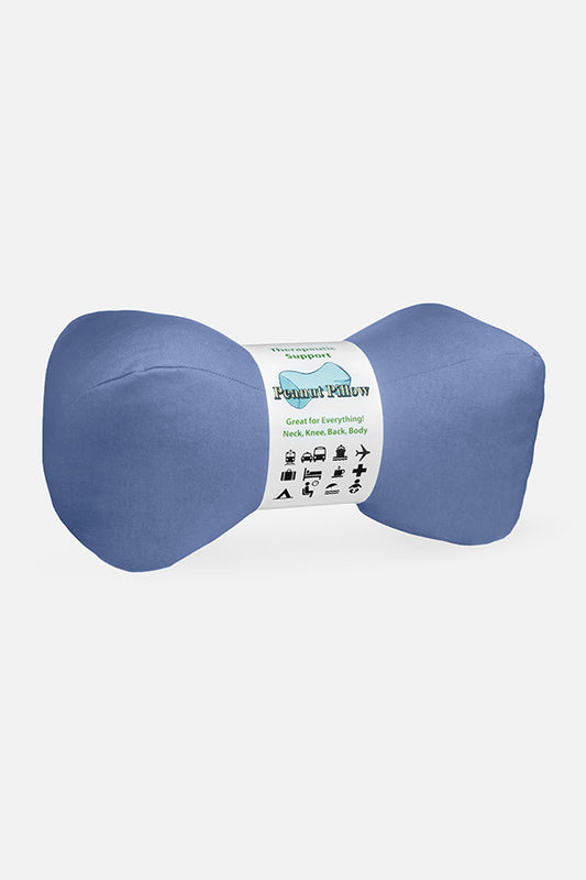 Peanut travel pillow in Cornflower color.