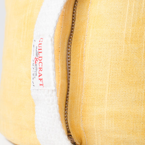 Handcrafted Buckwheat Meditation Pillow (Yellow)
